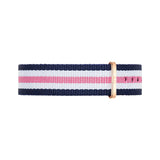 Daniel Wellington Classic South Hampton White Dial Two Tone Nylon Strap Watch For Women - DW00100034