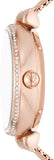 Emporio Armani Meccanico Automatic White Dial Rose Gold Mesh Strap Watch For Women - AR60063
