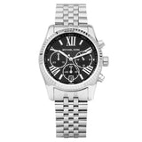 Michael Kors Runway Chronograph Black Dial Silver Steel Strap Watch For Women - MK5708