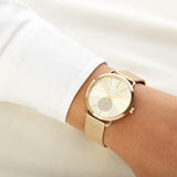 Michael Kors Portia Gold Dial Gold Mesh Bracelet Watch for Women - MK3844