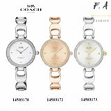 Coach Park Crystals Silver Dial Silver Steel Strap Watch for Women - 14503170