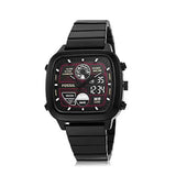 Fossil Retro Analog-Digital Black Dial Black Steel Strap Watch for Men - FS5891