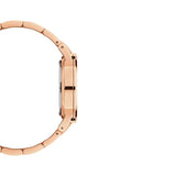 Daniel Wellington Iconic Link White Dial Rose Gold Steel Strap Watch for Women - DW00100213