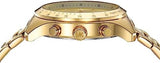 Michael Kors Berkley Chronograph Gold Dial Gold Steel Strap Watch For Women - MK7411
