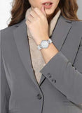 Guess Muse Quartz White Dial Silver Steel Strap Watch For Women - W1008l1