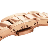 Daniel Wellington Iconic Link Grey Dial Rose Gold Steel Strap Watch For Women - DW00100336