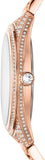 Michael Kors Lauryn Crystals Rose Gold Dial Rose Gold Steel Strap Watch For Women - MK3931