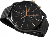 Hugo Boss Associate Chronograph Black Dial Black Mesh Bracelet Watch for Men - 1513811