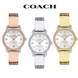 Coach Delancey Silver Dial Rose Gold Steel Strap Watch for Women - 14502355