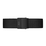 Daniel Wellington Petite Ashfield Black Dial Black Mesh Strap Watch For Women - DW00100308