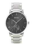Hugo Boss Oxygen Chronograph Grey Dial Silver Steel Strap Watch for Men - 1513596