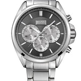 Hugo Boss Driver Chronograph Black Dial Silver Steel Strap Watch for Men - 1512883