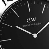 Daniel Wellington Classic Reading Black Dial Black Leather Strap Watch For Women - DW00100147