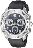 Versace Dylos Analog Black Dial Black Leather Strap Watch for Men - VQC010015