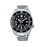 Seiko Prosprex Dark Depths GMT Automatic Black Dial Silver Steel Strap Watch For Men - SPB383J1