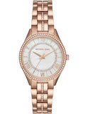 Michael Kors Lauryn Mother of Pearl Dial Rose Gold Steel Strap Watch for Women - MK3716