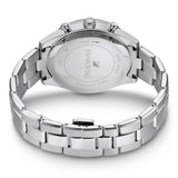 Swarovski Octea Lux Sport Chronograph Black Dial Silver Steel Strap Watch for Women - 5610520