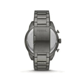Fossil Bronson Chronograph Blue Dial Grey Steel Strap Watch for Men - FS5711