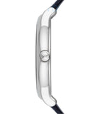 Emporio Armani Dress Quartz Blue Dial Blue Leather Strap Watch For Men - AR2501