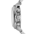 Michael Kors Stop Hunger Chronograph Blue Dial Silver Steel Strap Watch for Men - MK8314