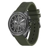 Hugo Boss Volane Chronograph Grey Dial Green Silicone Strap Watch For Men - 1513952