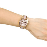 Michael Kors Bradshaw Rose Gold Dial Two Tone Steel Strap Watch for Women - MK6066