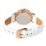 Daniel Wellington Petite White Dial White Leather Strap Watch For Women - DW00100249