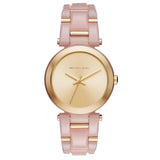 Michael Kors Delray Rose Gold Dial Pink Steel Strap Watch for Women - MK4316