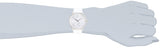 Calvin Klein Accent Silver Dial White Leather Strap Watch for Women - K2Y231K6