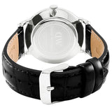 Daniel Wellington Dapper Reading Quartz White Dial Black Leather Strap Watch For Women - DW00100117