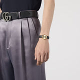 Gucci G Timeless Quartz Silver Dial Black Leather Strap Watch For Women - YA1265023