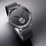 Michael Kors Irving Quartz Black Dial Black Mesh Bracelet Watch For Men - MK8742