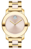 Movado Bold Beige Dial Two Tone Steel Strap Watch For Women - 3600640
