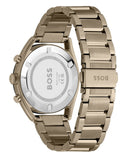 Hugo Boss Classic Chronograph Olive Green Dial Beige Gold Steel Strap Watch For Men - 1514019