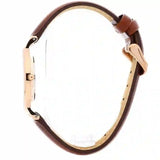Daniel Wellington Classy St Mawes White Dial Brown Leather Strap Watch For Women - DW00100075