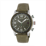 Gucci G Timeless Chronograph Grey Dial Grey Leather Strap Watch For Men - YA126242
