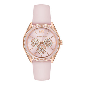 Michael Kors Quartz Pink Dial Pink Silicone Strap Watch For Women - MK6946
