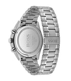 Hugo Boss Champion Chronograph Black Dial Silver Steel Strap Watch for Men - 1513871