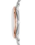 Fossil Jacqueline White Dial Two Tone Steel Strap Watch for Women - ES3844