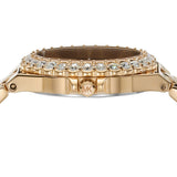 Michael Kors Lennox Quartz Green Dial Gold Steel Strap Watch For Women - MK7395