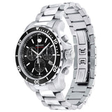 Movado Series 800 Chronograph Black Dial Silver Steel Strap Watch For Men - 2600142