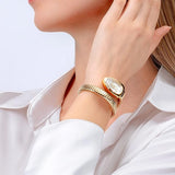 Just Cavalli Glam Evo 5 Silver Dial Gold Steel Strap Watch for Women - JC1L227M0035