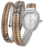 Just Cavalli Glam Snake White Dial Multicolor Steel Strap Watch for Women - JC1L163M0215