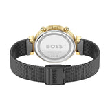 Hugo Boss Flawless Chronograph Black Dial Black Mesh Bracelet Watch for Women - 1502627