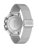 Hugo Boss Pilot Edition Chronograph Black Dial Silver Mesh Bracelet Watch for Men - 1513886
