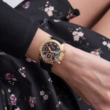 Guess Eclipse Multi Function Black Dial Black Rubber Strap Watch for Women - GW0315L1