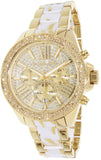 Michael Kors Wren Chronograph Diamonds Gold Dial Two Tone Steel Strap Watch for Women - MK6157