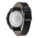 Hugo Boss Grandmaster Blue Dial Black Leather Strap Watch for Men - 1513883