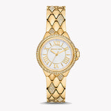 Michael Kors Camile Analog White Dial Gold Steel Strap Watch for Women - MK4801