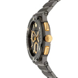 Versace Greca Icon Quartz Black Dial Black Steel Strap Watch For Men - VEZ900521